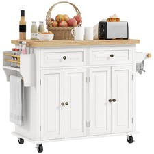 HOMCOM Rolling Kitchen Island