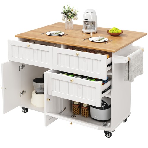 Rolling kitchen island with - island,