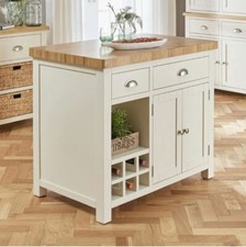 Kitchen Island with Solid Oak