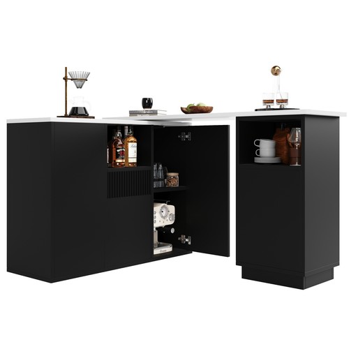 Extendable bar kitchen island - bar,