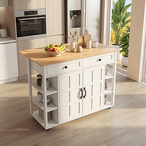 Kitchen island with drop - drop, leaf
