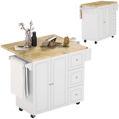 Homcom rolling kitchen island - homcom,
