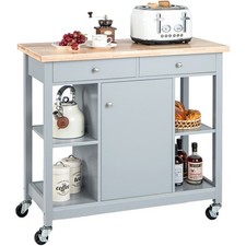Costway Grey Rolling Kitchen
