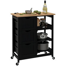 HOMCOM Rolling Kitchen Island