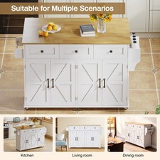 Kitchen Island With Foldable