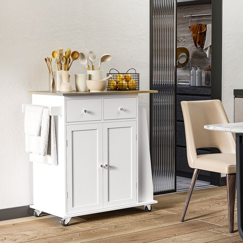 Homcom kitchen island storage - kitchen,