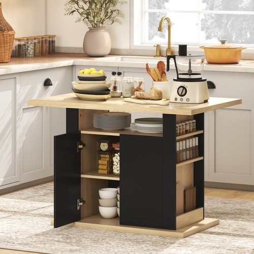 Kitchen island with storage - kitchen,