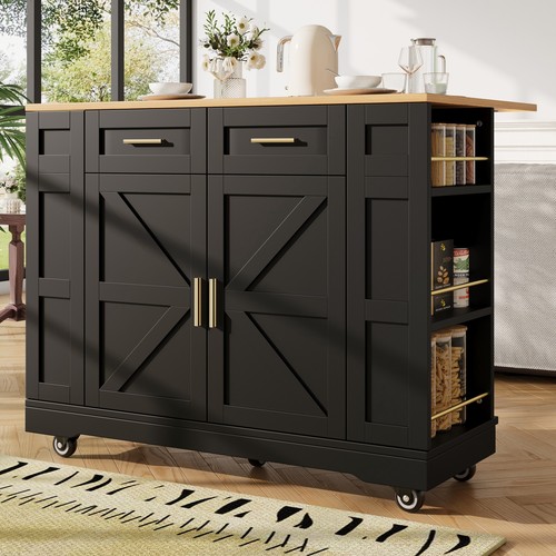 Rolling kitchen island with - rolling,