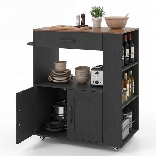 Costway rolling kitchen island - rolling,